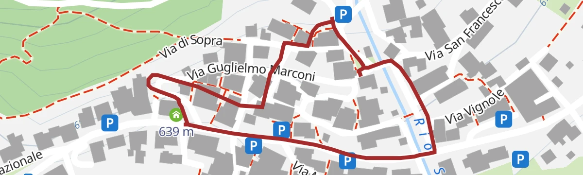 Route map: SentArte - walk among artistic benches